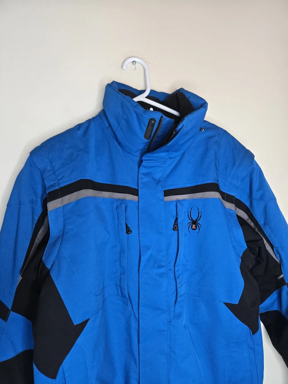 Vintage RARE Spyder 2-in-1 Convertible Ski Jacket Vest Blue Black Men’s M Y2K